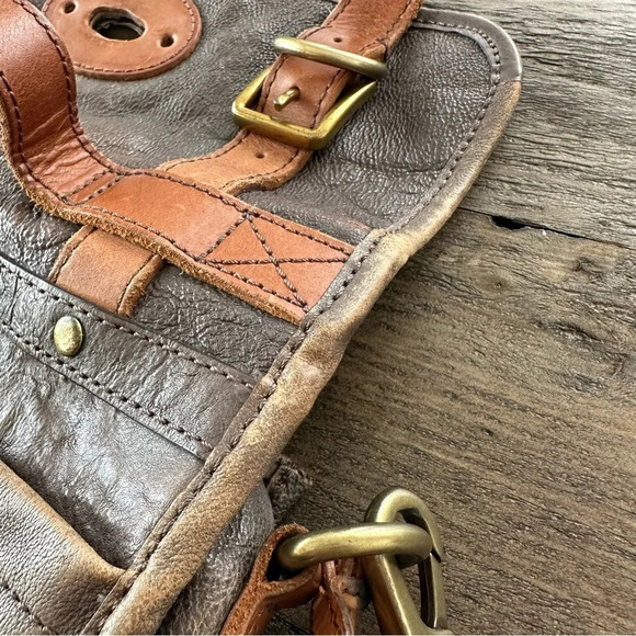 Fossil Long Live Vintage Leather Dr Bag Purse Satchel Brown Issue 54 Gold - Picture 9 of 13